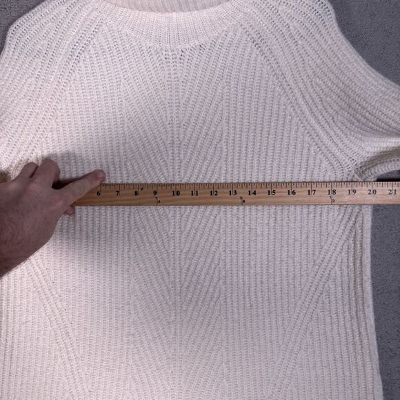 Madewell‎ Mercer Turtleneck Sweater In Coziest Yarn Ivory Oversized Boxy Size S - Picture 7 of 13
